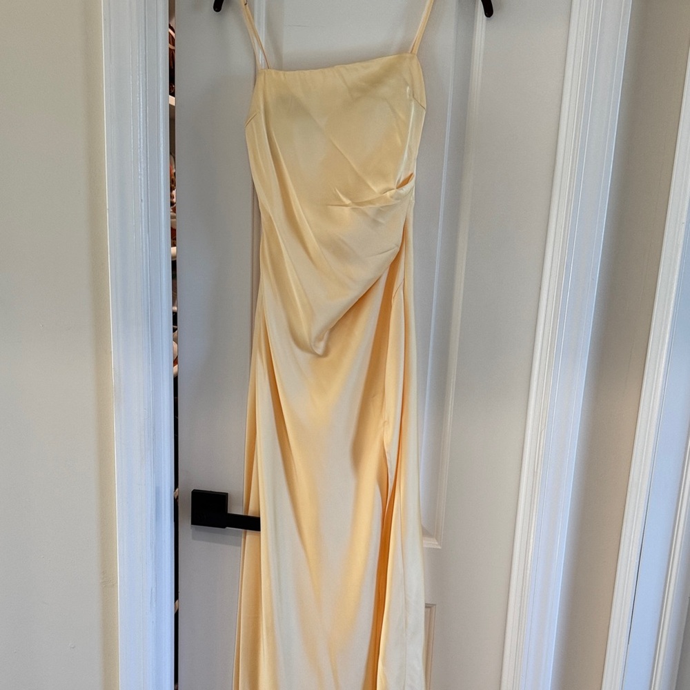 Elegant Strapless Cream Dress